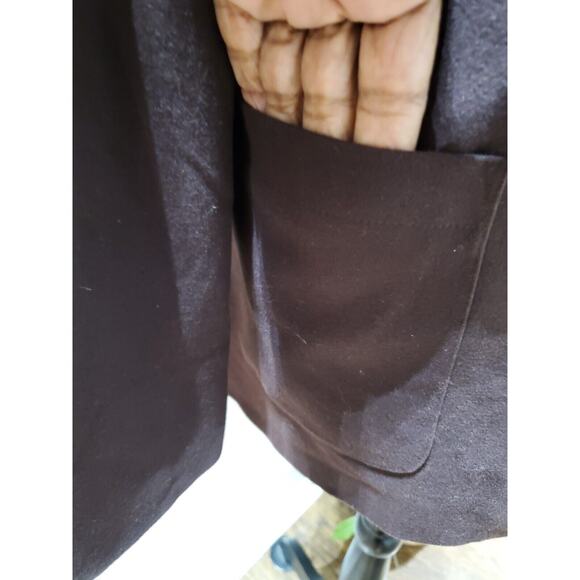 Nordstrom Women's Brown Viscose Single Breasted Long Sleeve Blazer Coat Size XL - Picture 5 of 14